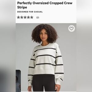 Lululemon Perfectly Oversized Crew Striped Sweatshirt